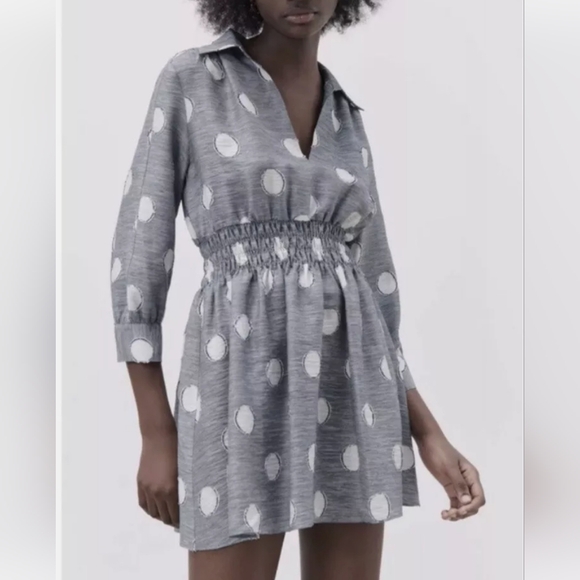 NWT Zara Polka Dot Dress - Picture 6 of 7